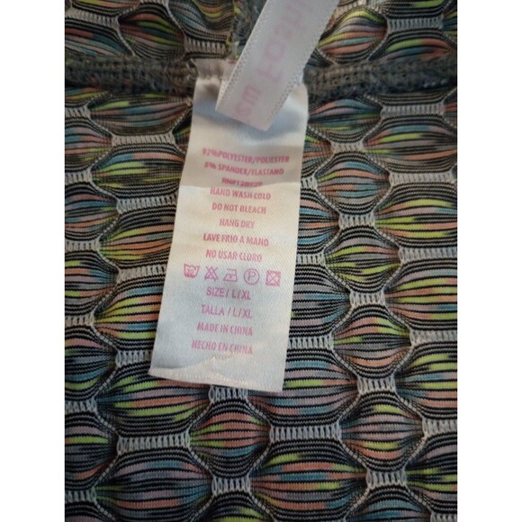 Athletic Abstract Diamond Pattern Pastel Zip Up Hoodie sz L Juniors - Picture 7 of 7